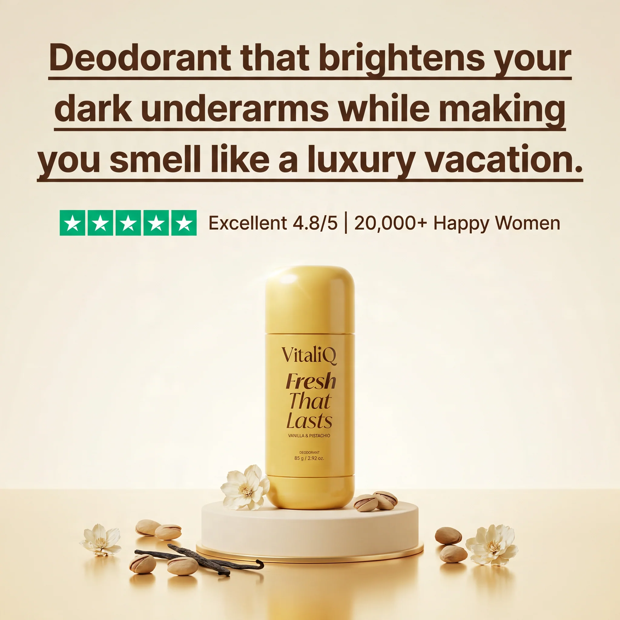 Warm Vanilla Deodorant with Kojic & Turmeric